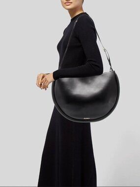 J.W. Anderson Black Bumper Moon Large Zip Hobo Bag
